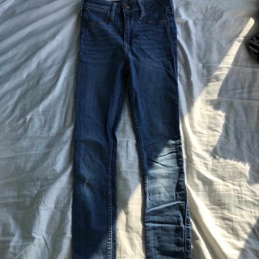 HOLLISTER plain blue jeggings